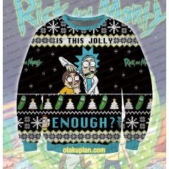 Rick and Morty 3D Printed Ugly Christmas Sweatshirt