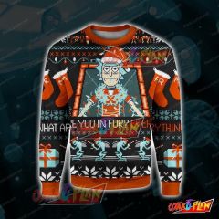 Rick and Morty Everything 3D Print Ugly Christmas Sweatshirt