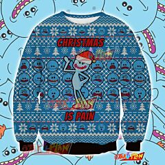 Rick And Morty Meeseeks 3D Print Ugly Christmas Sweatshirt