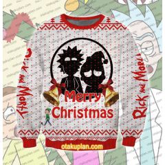 Rick and Morty Merry Schwiftmas 3D Printed Ugly Christmas Sweatshirt