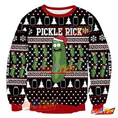 Rick And Morty RMPR v2 Knitting Pattern 3D Print Ugly Christmas Sweatshirt