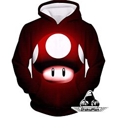 Nintendos Mario Power-Up Mushroom Cool Red Hoodie Mario027