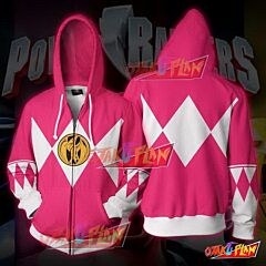 Power Rangers Pink Zip Up Hoodie Jacket