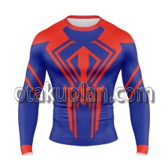 Spiderman Spider Verse 2099 Long Sleeve Rash Guard Compression Shirt