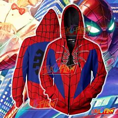 Spiderman Armor MK IV Zip Up Hoodie Cosplay Jacket