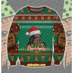 Star Wars Santa Hat Chewbacca Ugly Christmas Sweatshirt