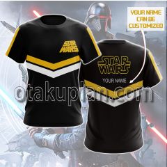 Star Wars Yellow And Black Custom Name T-shirt