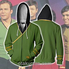 Star Trek Green Wrap Zip Up Hoodie