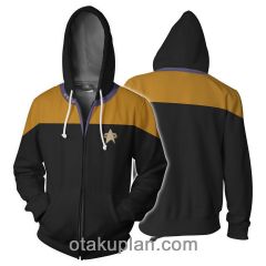 Star Trek Voyager Uniform Zip Up Hoodie Yellow