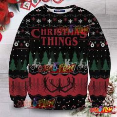 Stranger Things 3D Print Ugly Christmas Sweatshirt