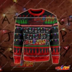 Stranger Things ABC 3D Print Ugly Christmas Sweatshirt