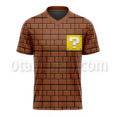 Super Mario Cube Stone Brick Football Jerseys