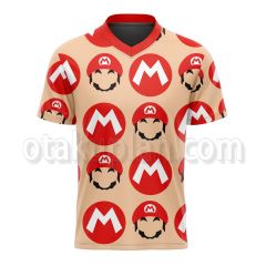Super Mario Mario M Letter Icon Football Jerseys