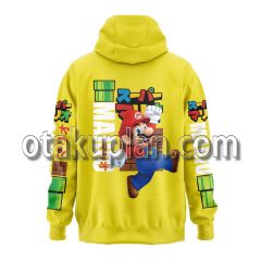 Super Mario Yellow Streetwear Zip Up Hoodie