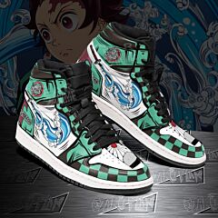 Tanjiro Water Breathing Shoes Anime Demon Slayer Sneakers Leather