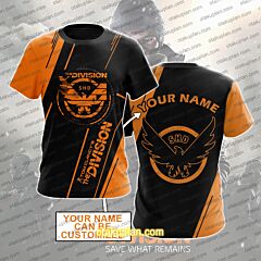The Division 2 Orange and Black Custom Name T-shirt