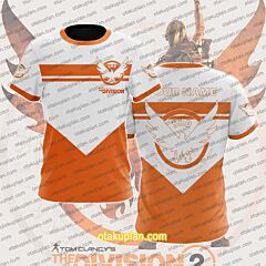 The Division 2 Orange and White Custom Name T-shirt