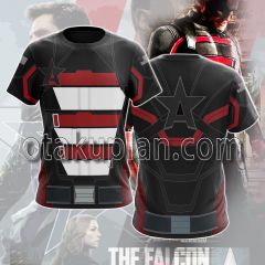 The Falcon and the Winter Soldier U.S.Agent Black uniform Cosplay T-shirt