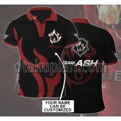 THE King Of Fighters KOF Ash Crimson Custom Name Polo Shirt