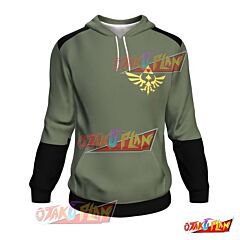 The Legend Of Zelda Green All Over Print Pullover Hoodie