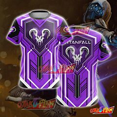Titanfall Apex Predator Purple Cosplay T-shirt