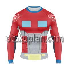 Transformers Optimus Prime G1 Long Sleeve Rash Guard Compression Shirt