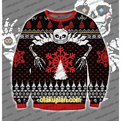 Undertale Massacre ending Sans 3D Print Ugly Christmas Sweatshirt