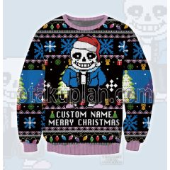 Undertale Sans Custom Name Ugly Christmas Sweatshirt