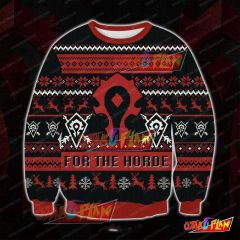 World Of Warcraft For The Horde 3D Print Ugly Christmas Sweatshirt