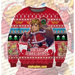 Zelda Santa Link 3D Printed Ugly Christmas Sweatshirt