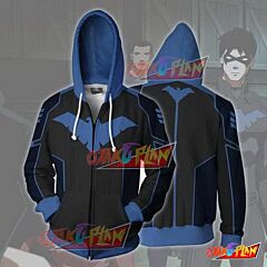 Nightwing Blue Zip Up Hoodie Jacket
